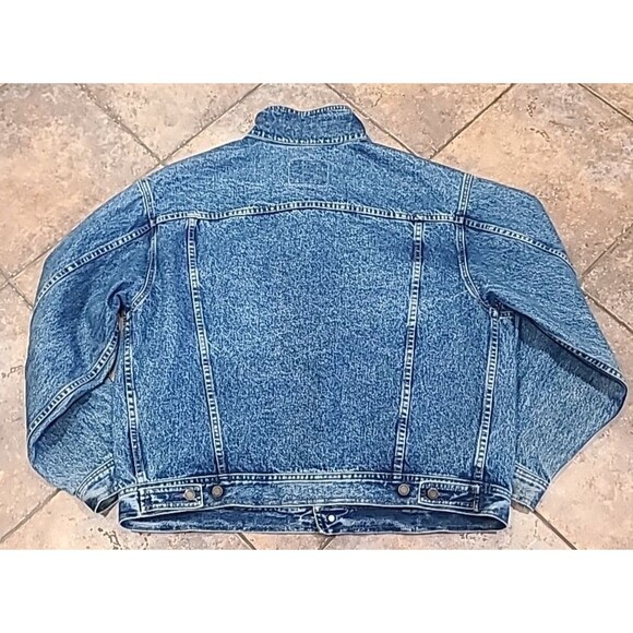 Rare Vtg Gap Denim Jacket Mens XL Zip Button Trucker Cotton Grunge Biker Retro - Picture 10 of 11